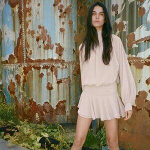 ZARA WOMAN FLOWY TIED SHORT DRESS 4772/249/748